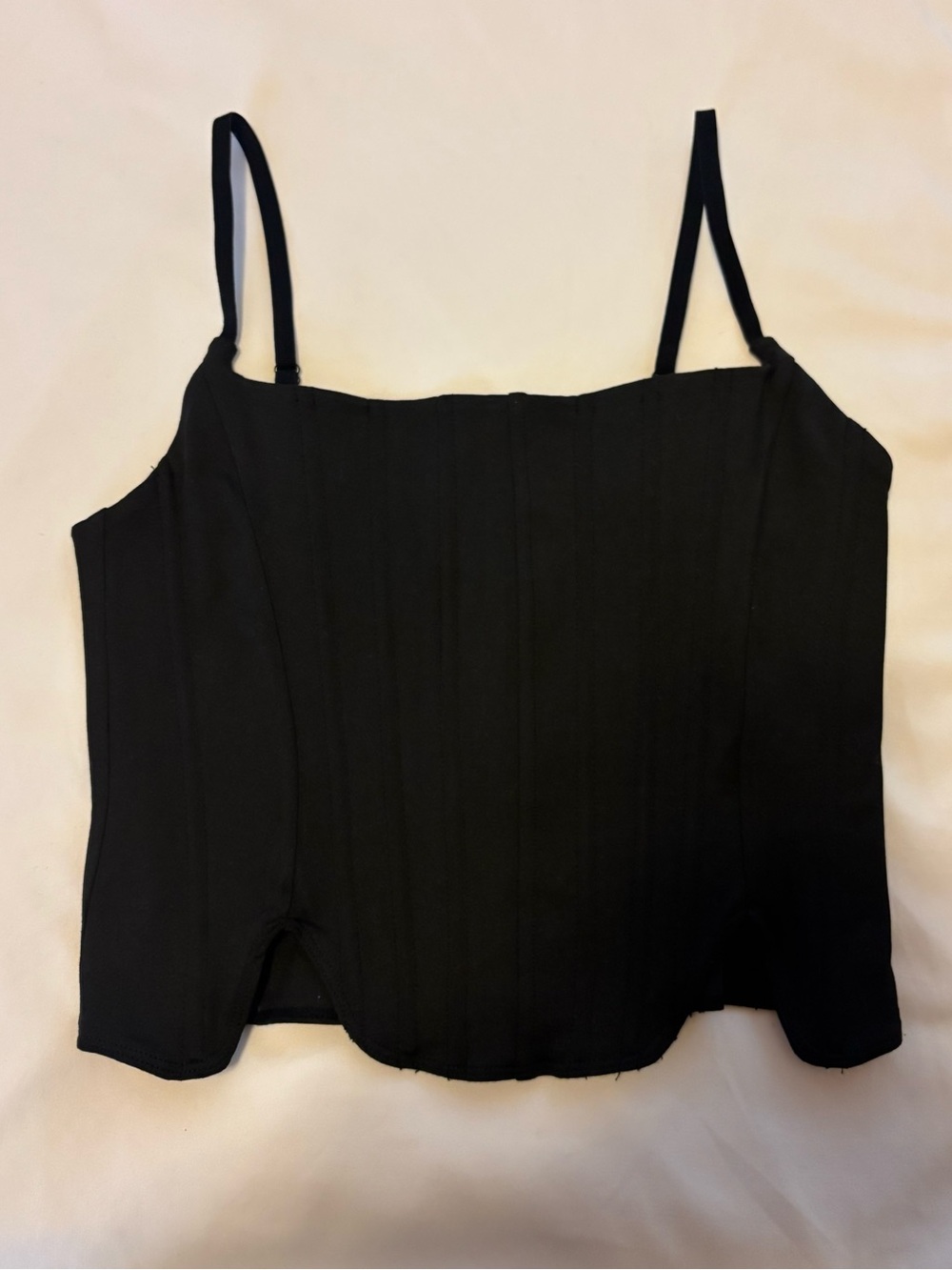 ReoRia Black Spaghetti-Strap Bustier Corset, size Medium